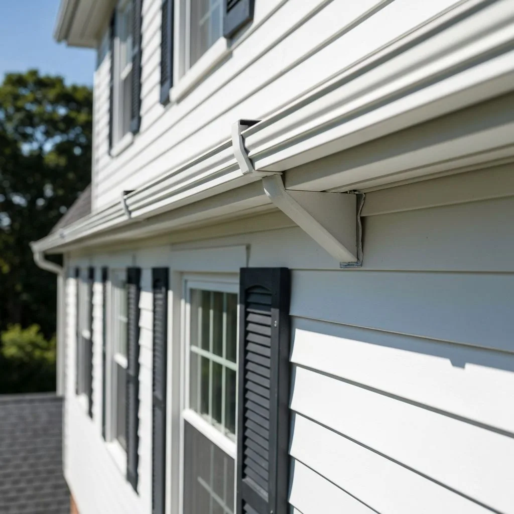 Expert gutter repair in progress